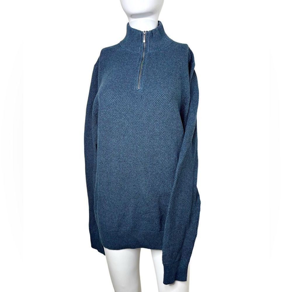 Blue Half-Zip Sweater